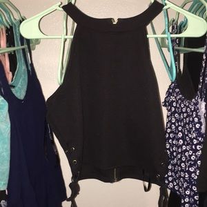 Black crop top